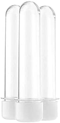 50 Tubetes 13cm Tampas Plásticas – Branco