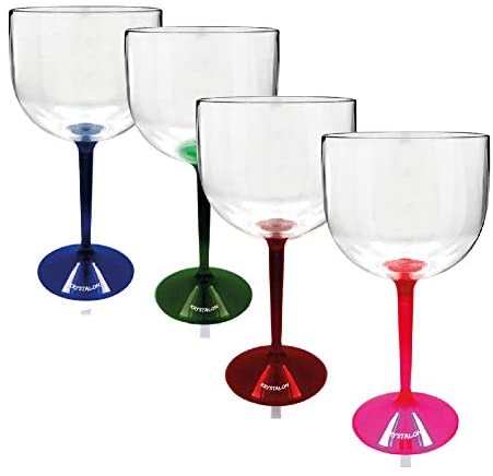 Kit 4 Taças Gin Bicolor Coloridas – 4 Cores – Acrílico Ps
